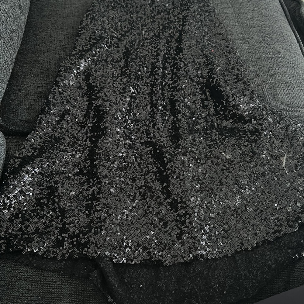 Solemio Black Mini Sequin Dress Small - Picture 4 of 5
